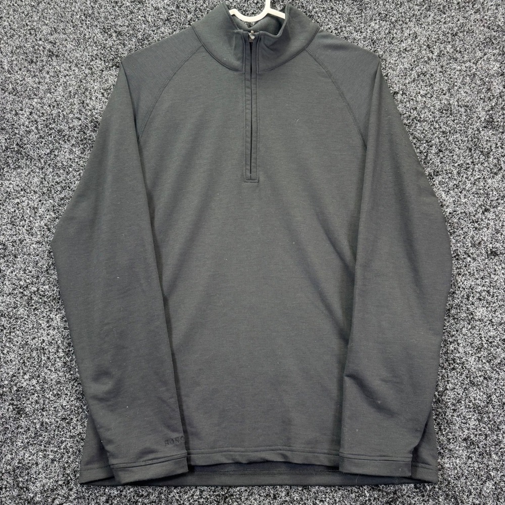 Bonobos Golf Mens Slim Fit Quarter Zip Pullover Black Sm Performance Mock Neck